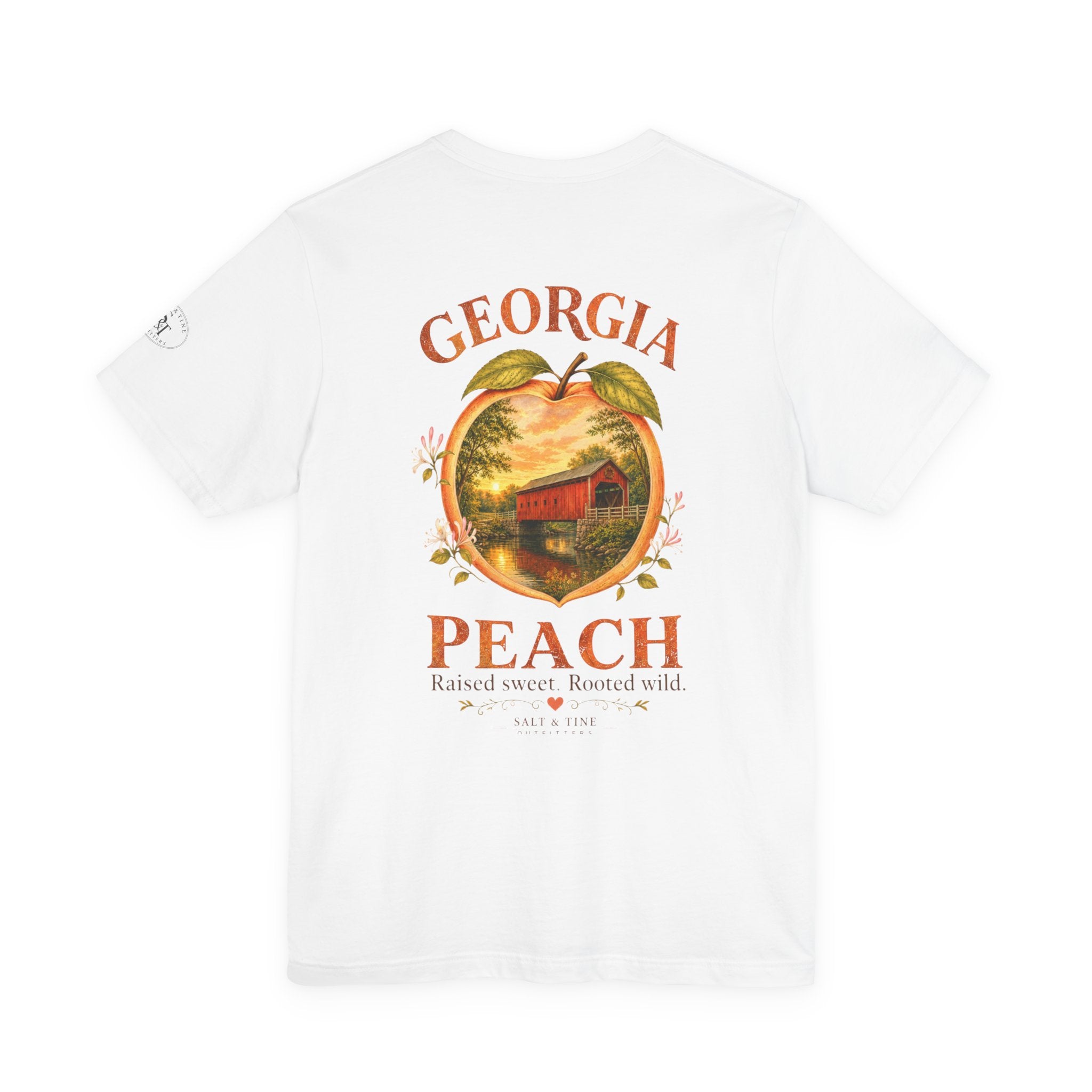 Georgia Peach Historic Bridge Tee — Ladies' Classic Short Sleeve