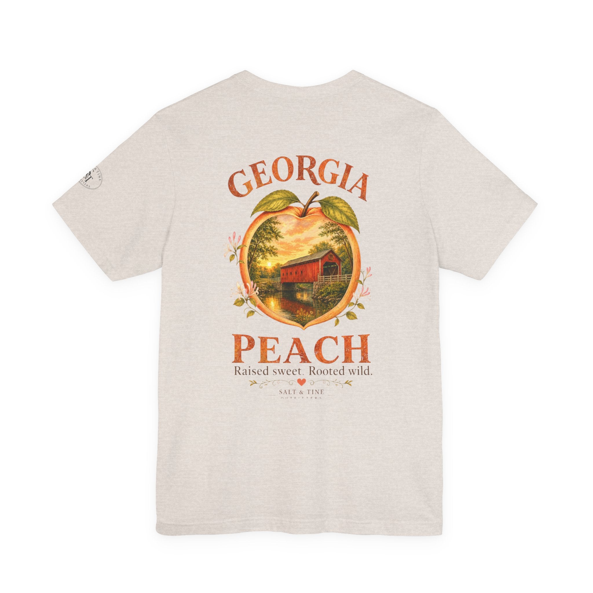 Georgia Peach Historic Bridge Tee — Ladies' Classic Short Sleeve