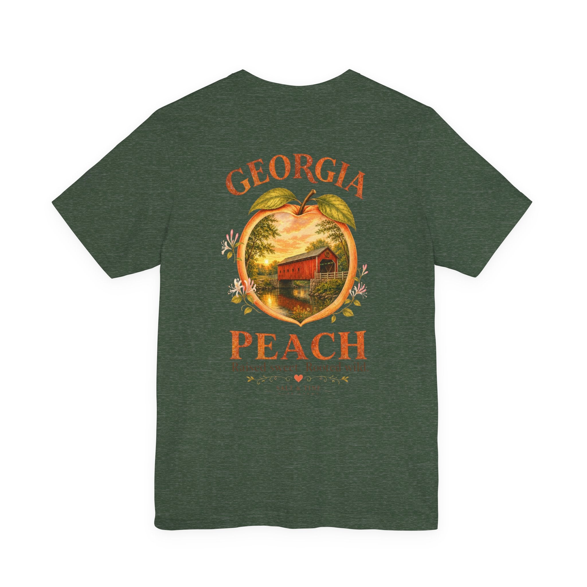 Georgia Peach Historic Bridge Tee — Ladies' Classic Short Sleeve